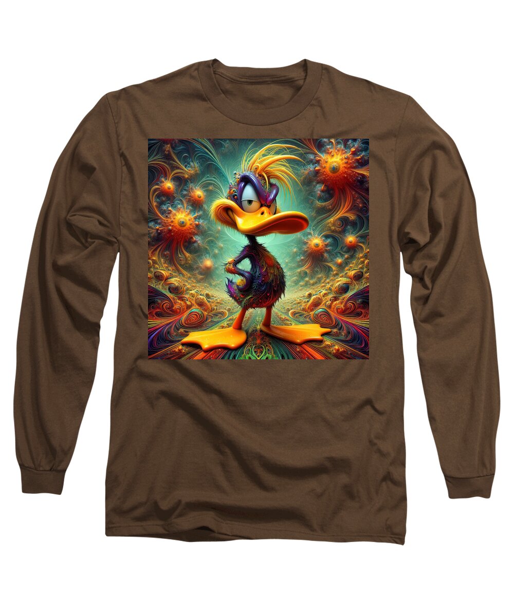 Mystic Duck Long Sleeve T-Shirt featuring the digital art Mystic Duck by Bill And Linda Tiepelman