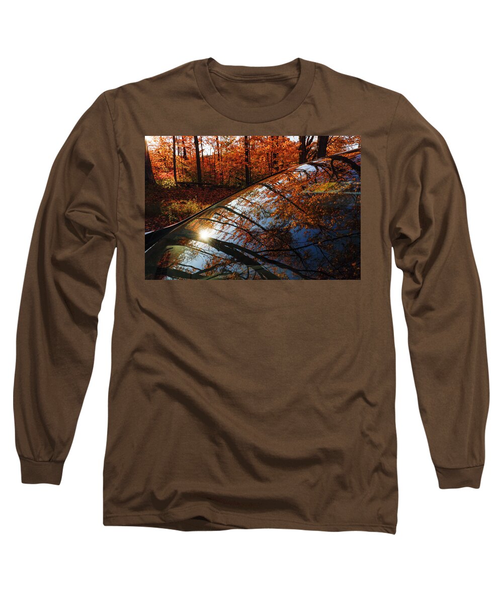 Autumn Long Sleeve T-Shirt featuring the photograph New England Fall by Alexander Farnsworth