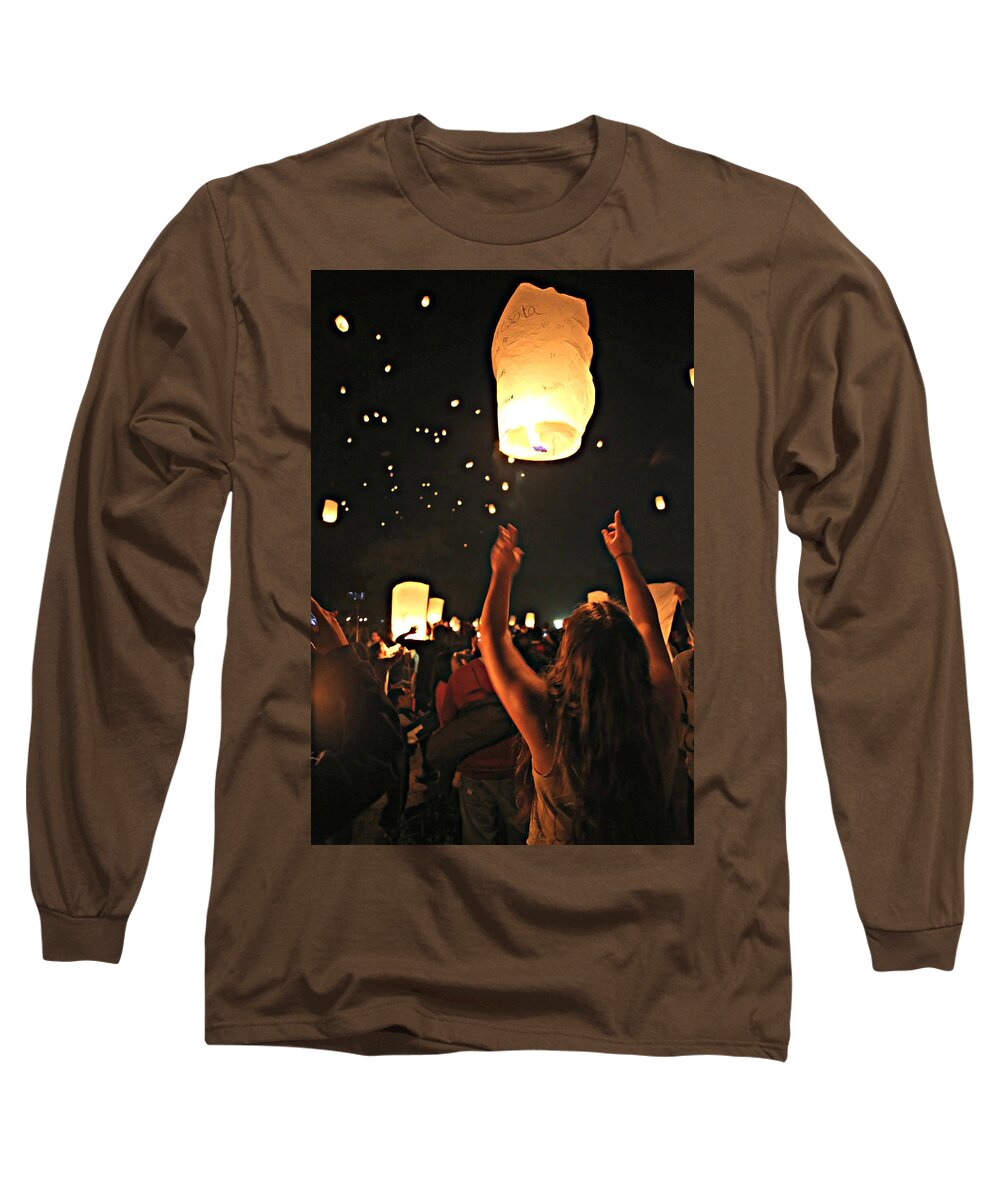 Night Long Sleeve T-Shirt featuring the photograph Night Lights 2 by Carol Jorgensen