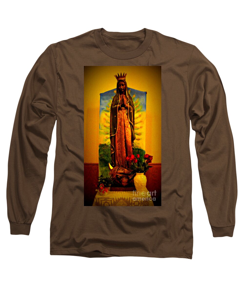 Lomography Long Sleeve T-Shirt featuring the photograph Our Lady of Guadalupe - Lomography by Frank J Casella
