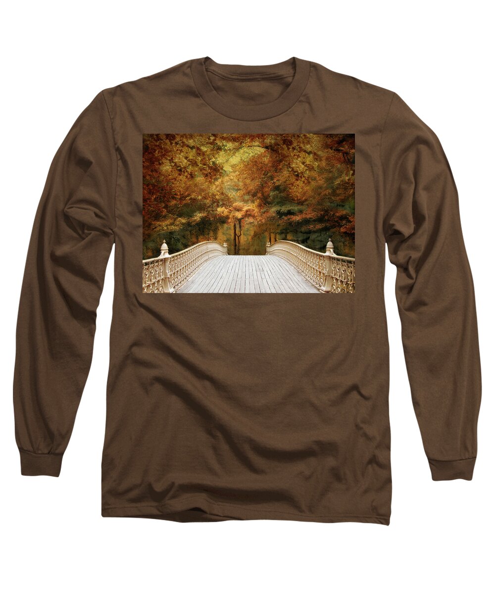 New York Long Sleeve T-Shirt featuring the photograph Pine Bank Autumn by Jessica Jenney