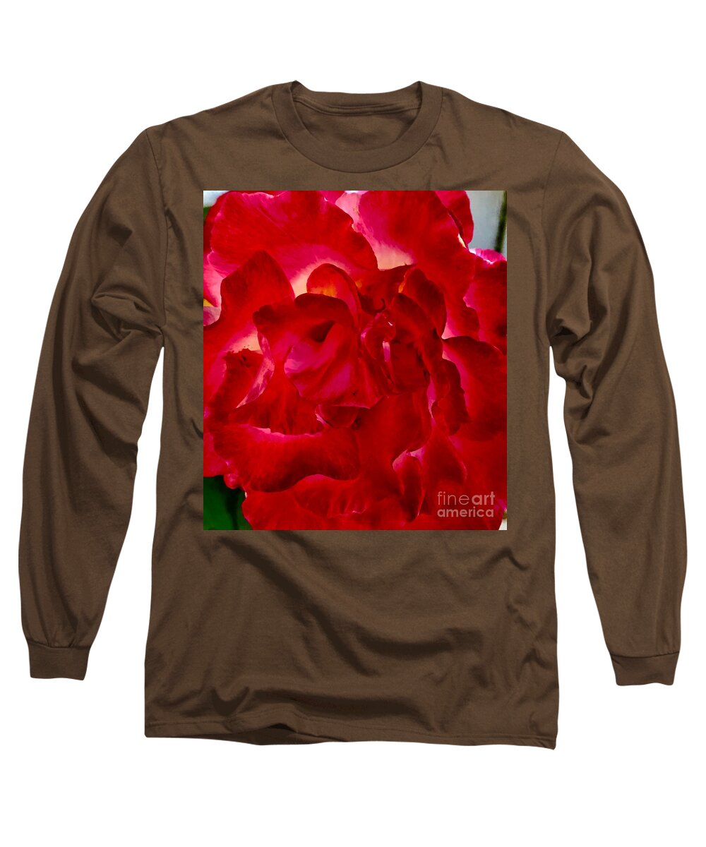 Red Long Sleeve T-Shirt featuring the photograph Red Rose by Suzanne Lorenz