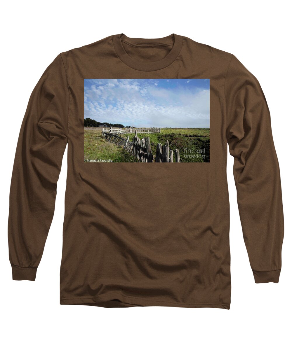 Calfornia Long Sleeve T-Shirt featuring the photograph Searanch Fence by Manuela's Camera Obscura