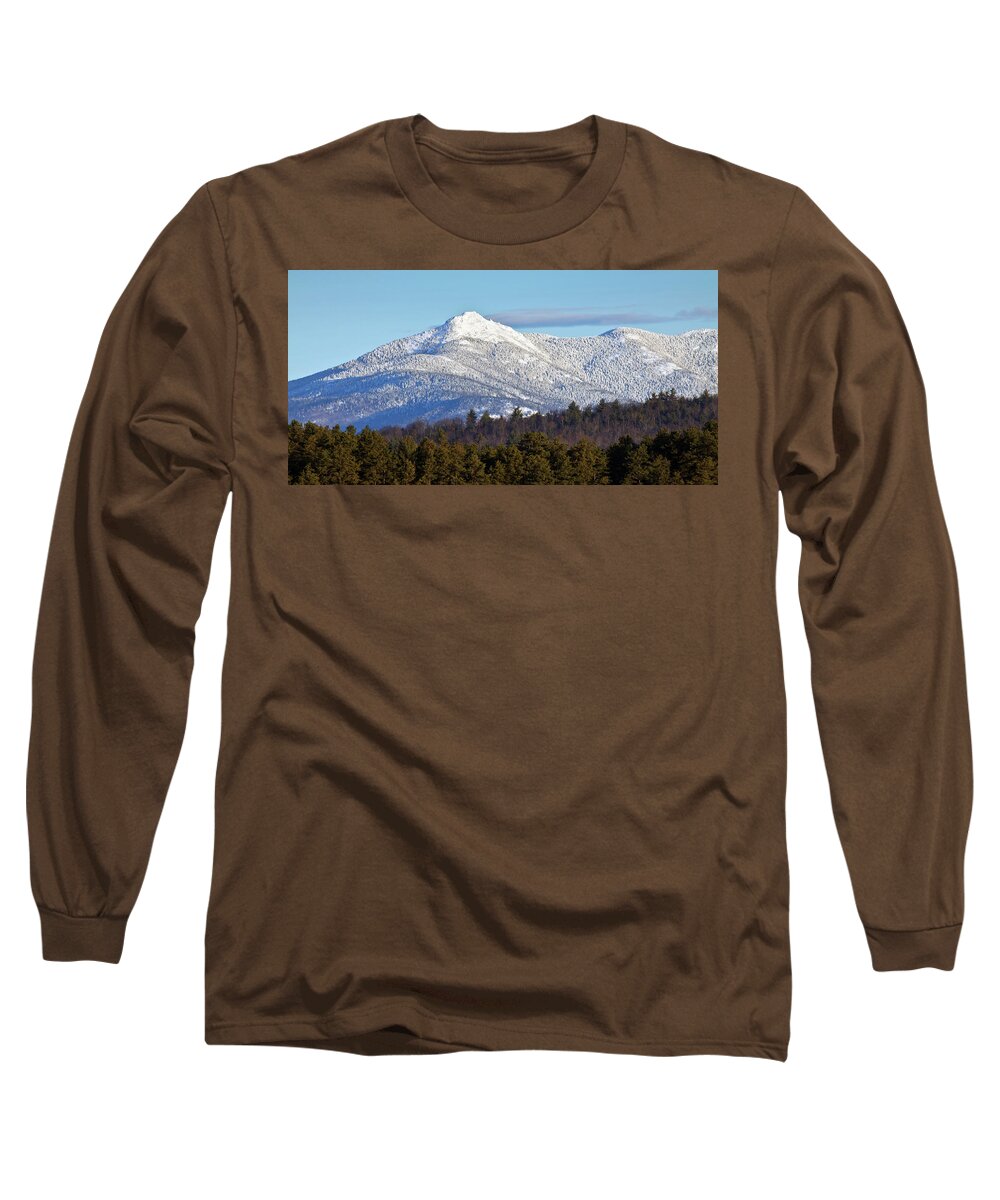 Mt Chocorua Long Sleeve T-Shirt featuring the photograph Snow on Mt Chocorua New Hampshire by John Rowe