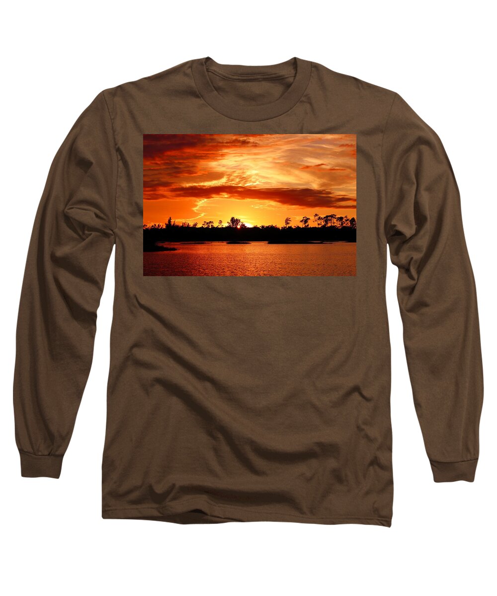 Sunset Long Sleeve T-Shirt featuring the photograph Sunset 4 by Mingming Jiang