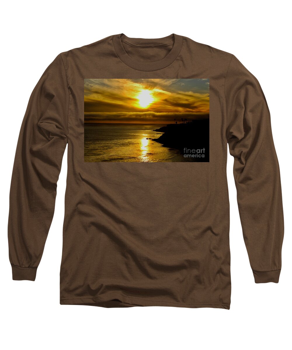 Palos Verdes Long Sleeve T-Shirt featuring the photograph Sunset Over Palos Verdes by Katherine Erickson