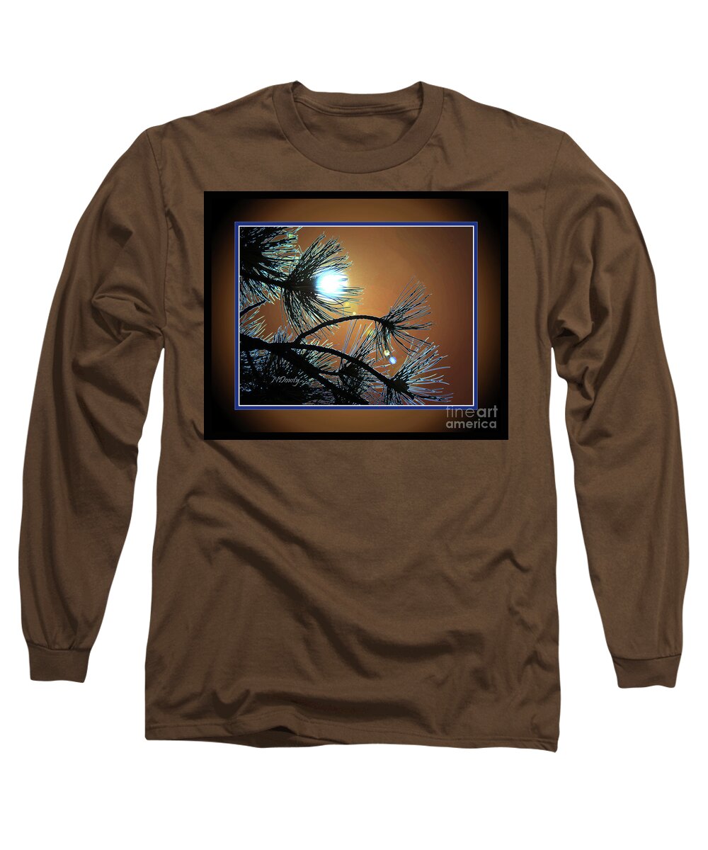 Sunset Pine Long Sleeve T-Shirt featuring the photograph Sunset Pine by Natalie Dowty
