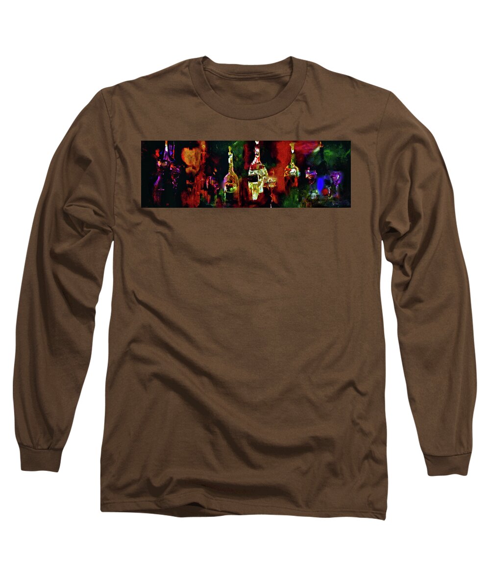 Wine Long Sleeve T-Shirt featuring the painting Taste of Wine by Lisa Kaiser
