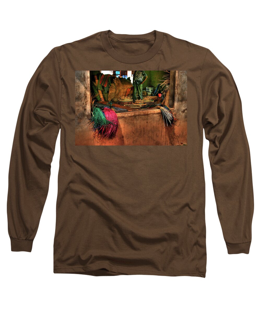 Basket Long Sleeve T-Shirt featuring the photograph The Basket Cooperative by Wayne King