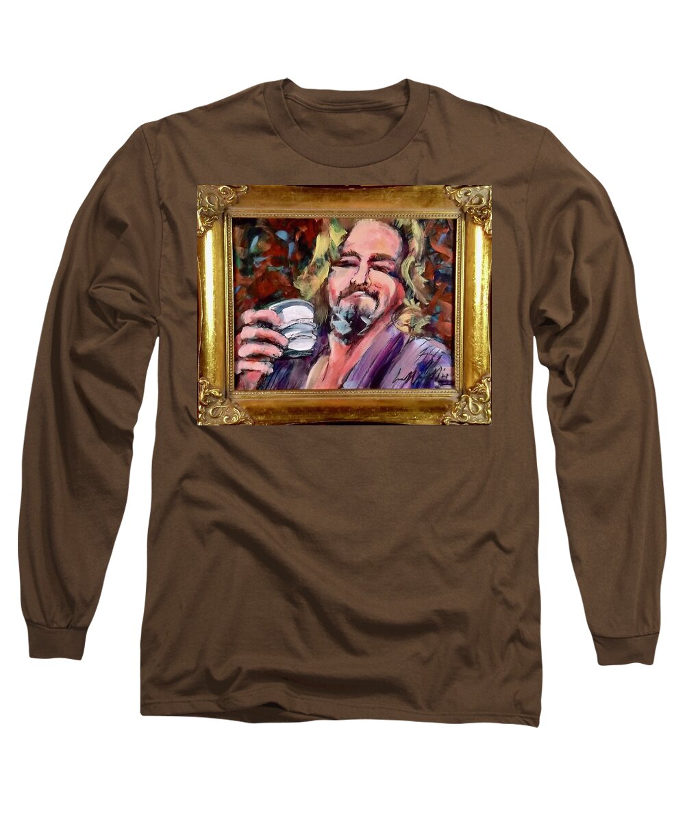 Painting Long Sleeve T-Shirt featuring the painting The Dude by Les Leffingwell
