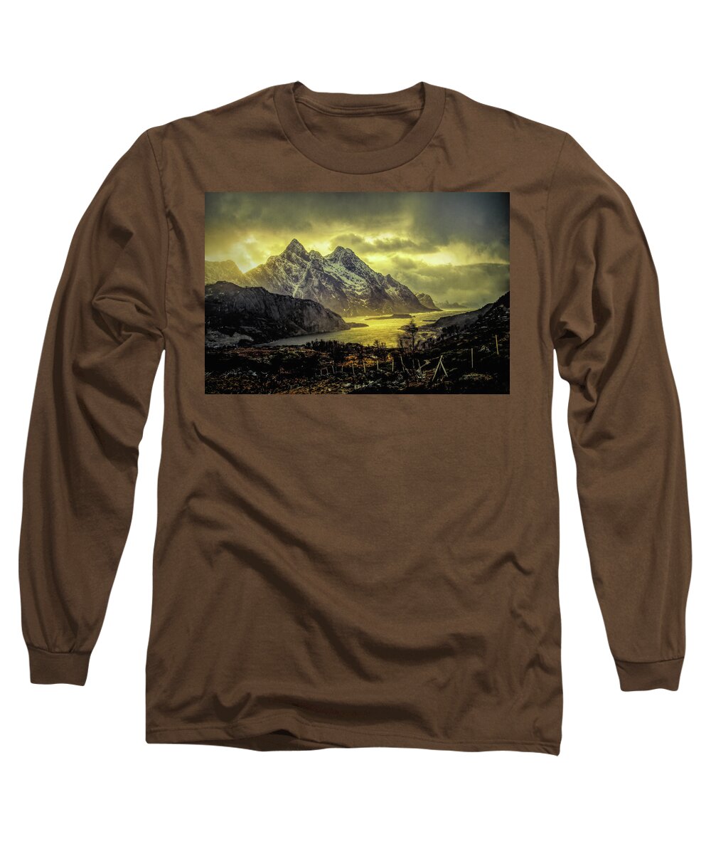 Lofoten Long Sleeve T-Shirt featuring the photograph The Majestic Lofotens by Norma Brandsberg