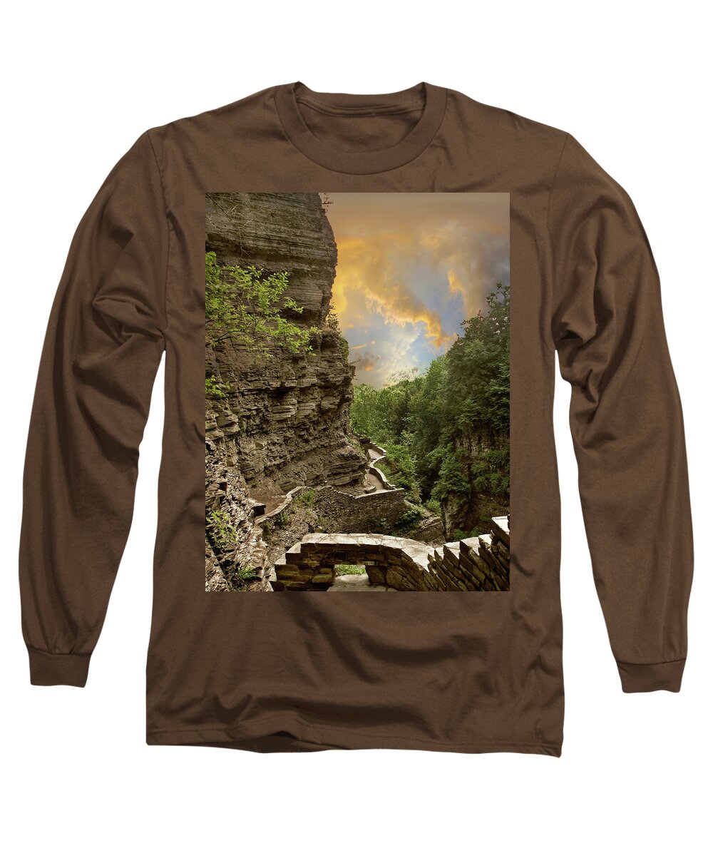 Nature Long Sleeve T-Shirt featuring the photograph The Winding Trail by Jessica Jenney
