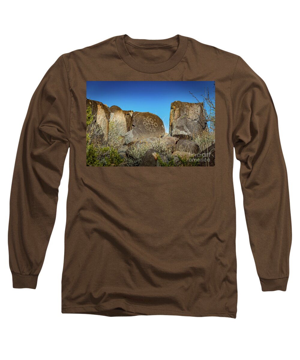 Ancient Long Sleeve T-Shirt featuring the photograph Three Rivers Petroglyphs #39 by Blake Webster