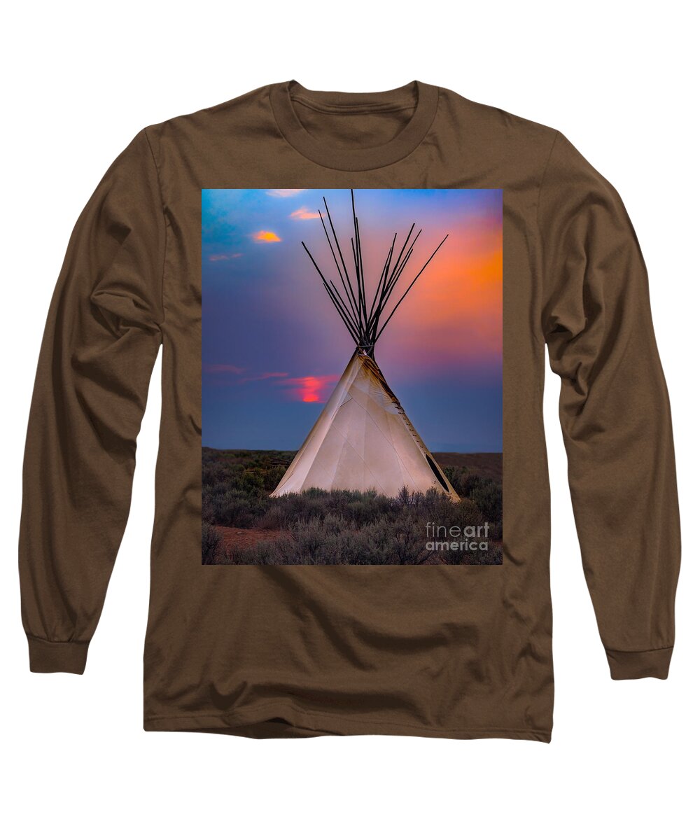 Taos Long Sleeve T-Shirt featuring the photograph Tranquility from Northern NM by Elijah Rael