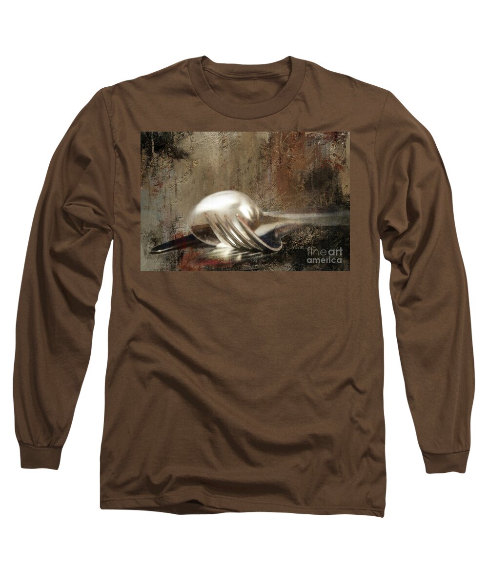 Kitchen Long Sleeve T-Shirt featuring the mixed media Weird Relationship by Ed Taylor