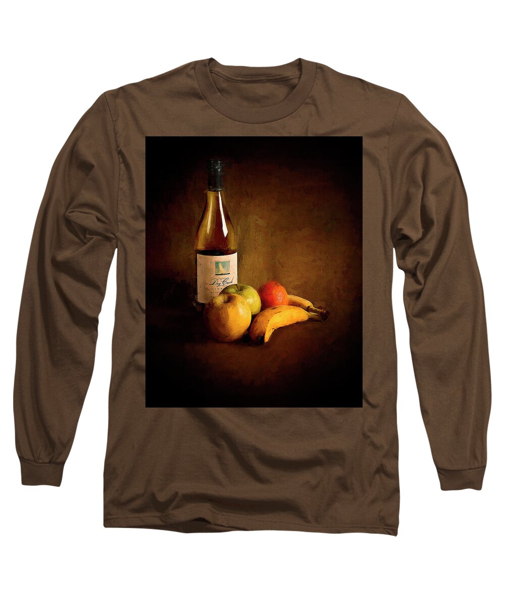 Fine Art Photography Long Sleeve T-Shirt featuring the photograph Wine and Fruit by Reynaldo Williams