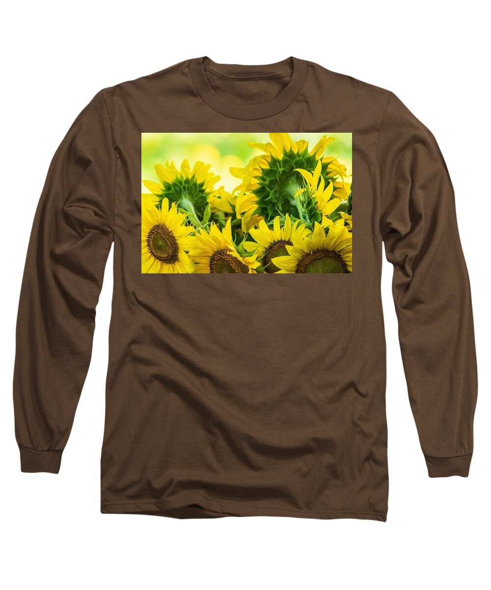 Sunflower Long Sleeve T-Shirt featuring the photograph Yellow Splendor by Mary Ann Artz