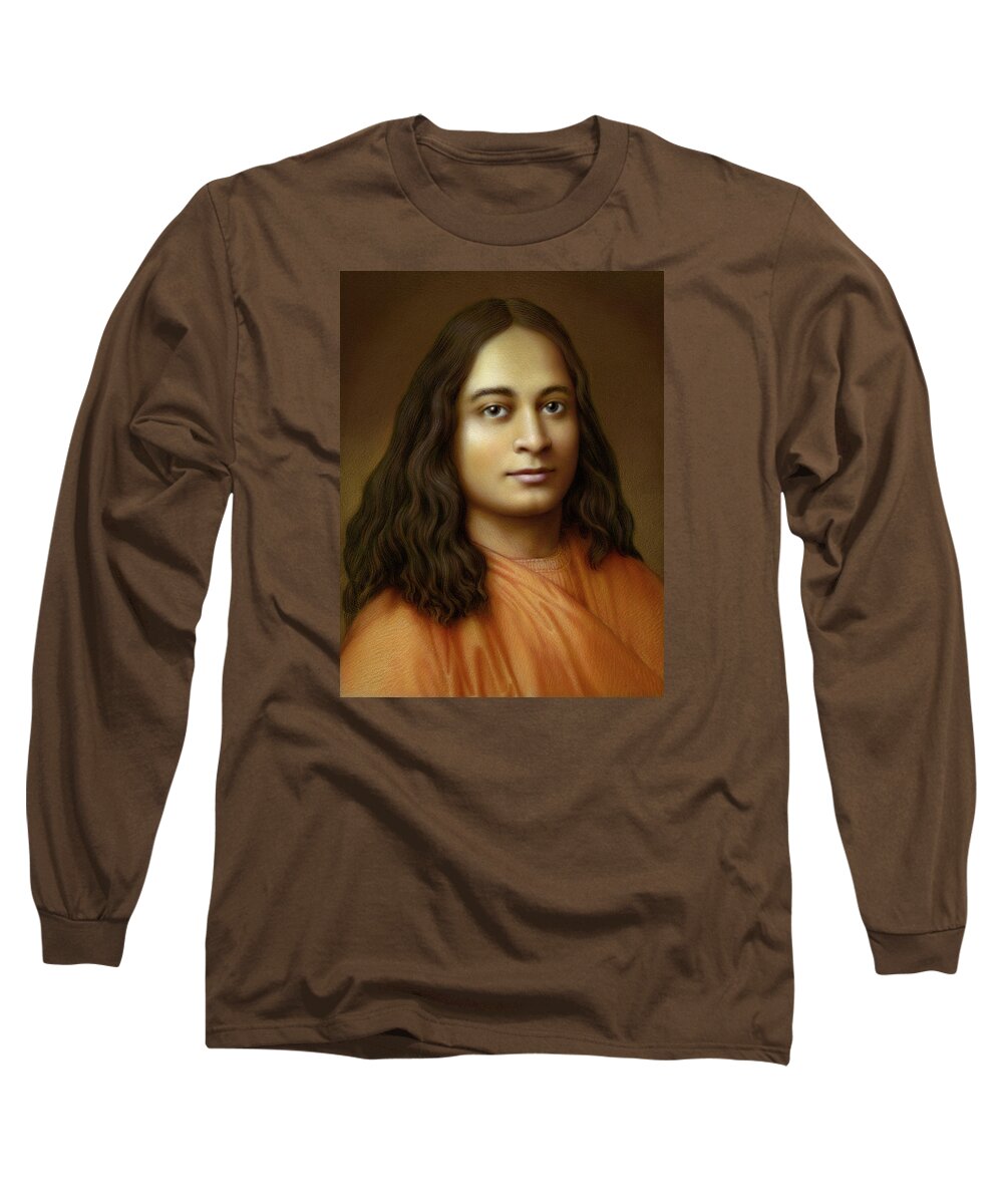 Paramahansa Long Sleeve T-Shirt featuring the pastel Yogananda by Kurt Wenner