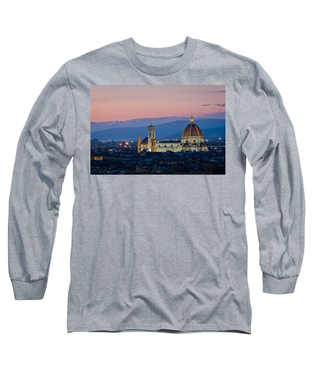 Tourist Long Sleeve T-Shirt featuring the photograph Florence at Sunset #4 by Pablo Lopez
