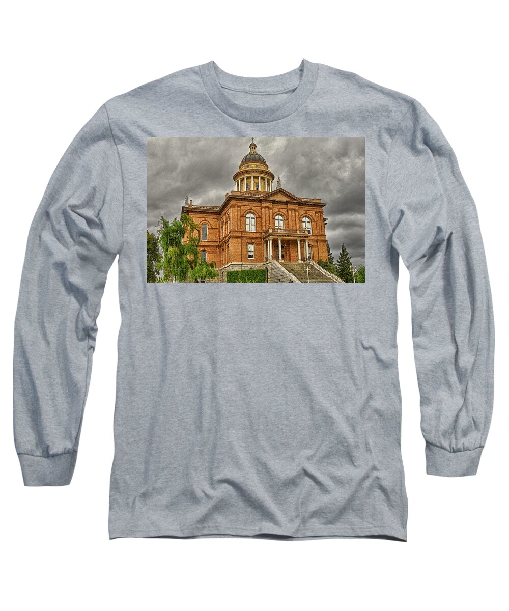 Buildings Long Sleeve T-Shirt featuring the photograph Historic Placer County Courthouse by Jim Thompson