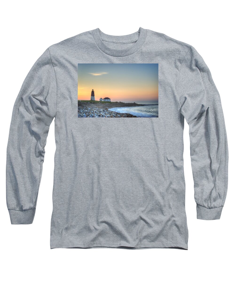 Architecture Long Sleeve T-Shirt featuring the photograph Point Judith Lighthouse #2 by Juli Scalzi