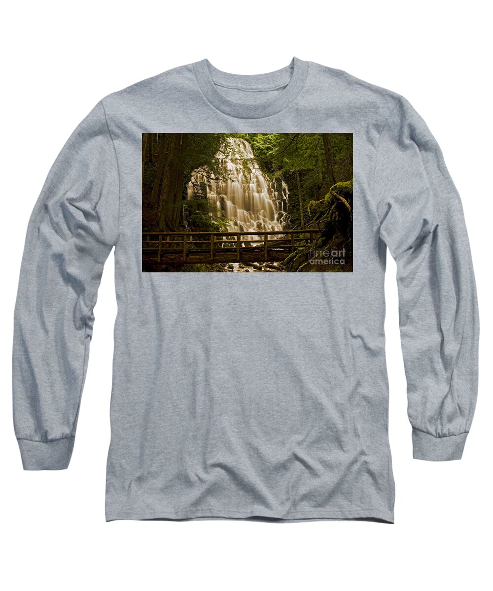 Pacific Long Sleeve T-Shirt featuring the photograph Ramona Falls by Nick Boren