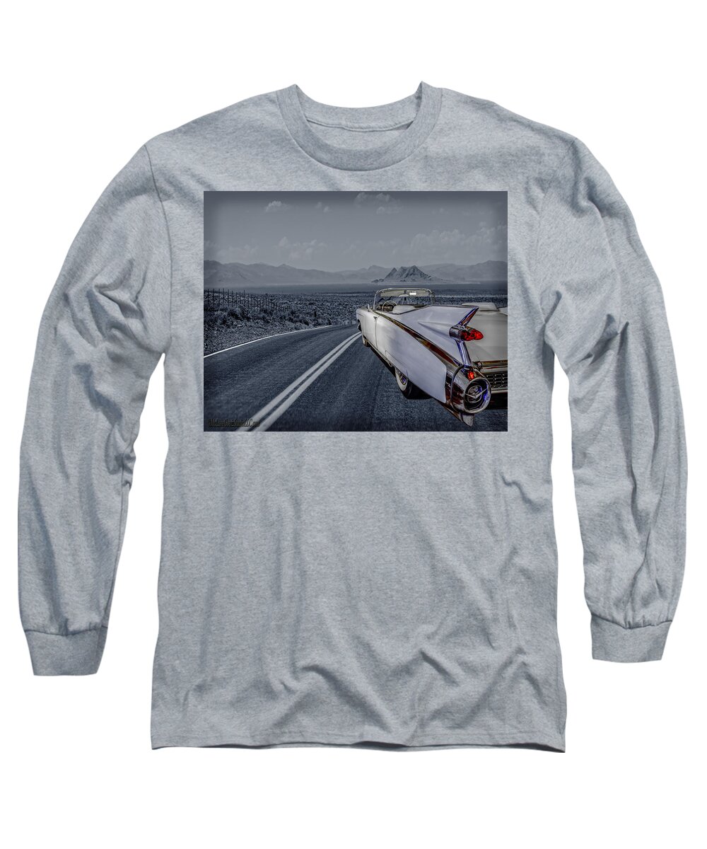 1959 Cadillac Eldorado Convertible Long Sleeve T-Shirt featuring the photograph 1959 Cadillac Eldorado Cool Night by LeeAnn McLaneGoetz McLaneGoetzStudioLLCcom