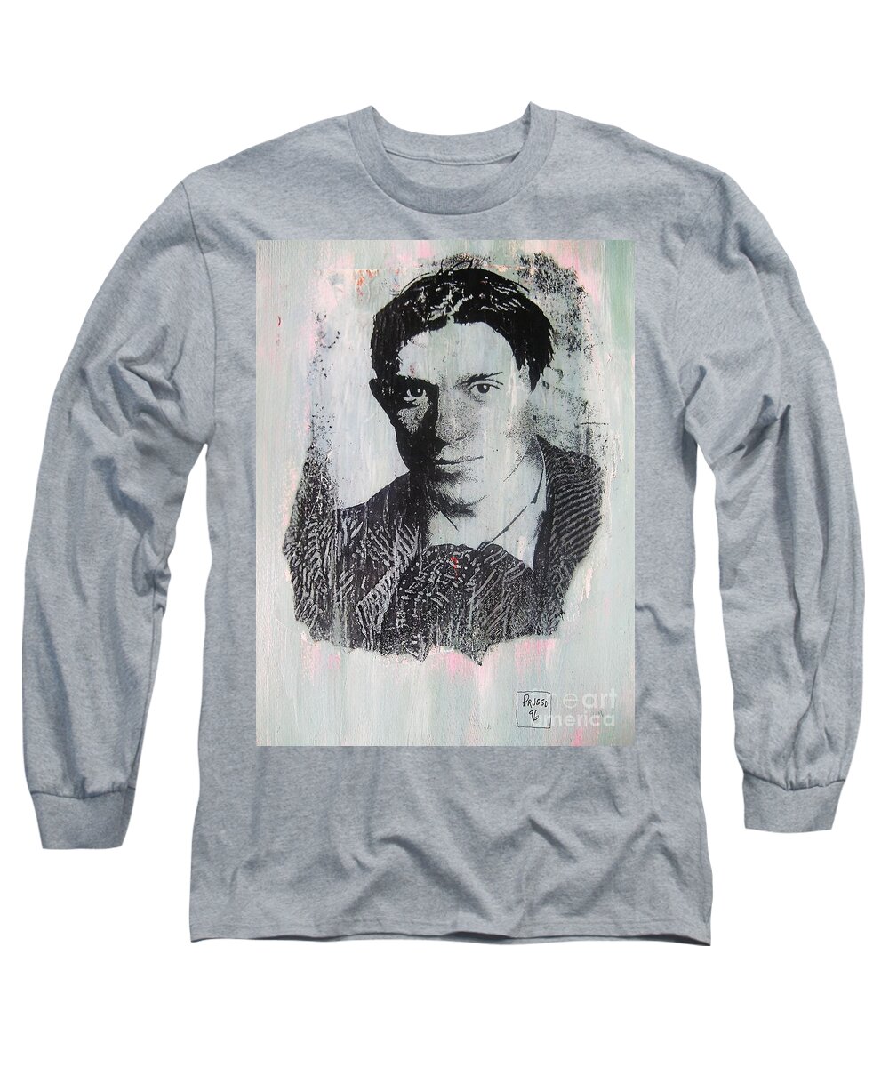Original Long Sleeve T-Shirt featuring the painting Pablo by Thea Recuerdo