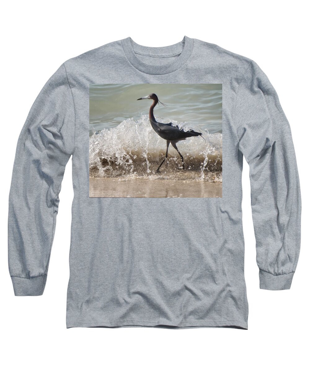 Jamaica Long Sleeve T-Shirt featuring the photograph A Morning Stroll Interrupted by Gary Slawsky