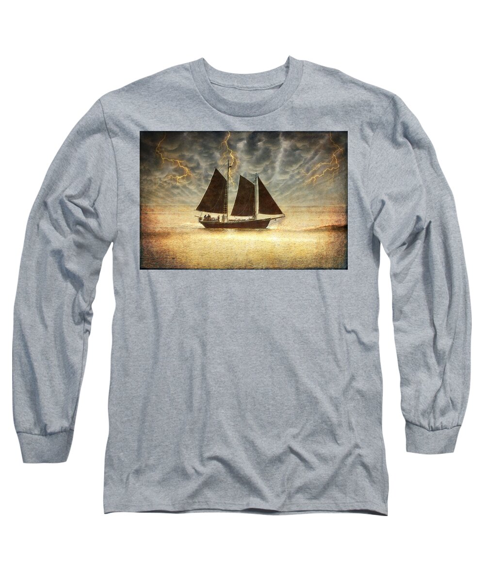 Sailing Long Sleeve T-Shirt featuring the photograph A Wicked Sail by Bill and Linda Tiepelman