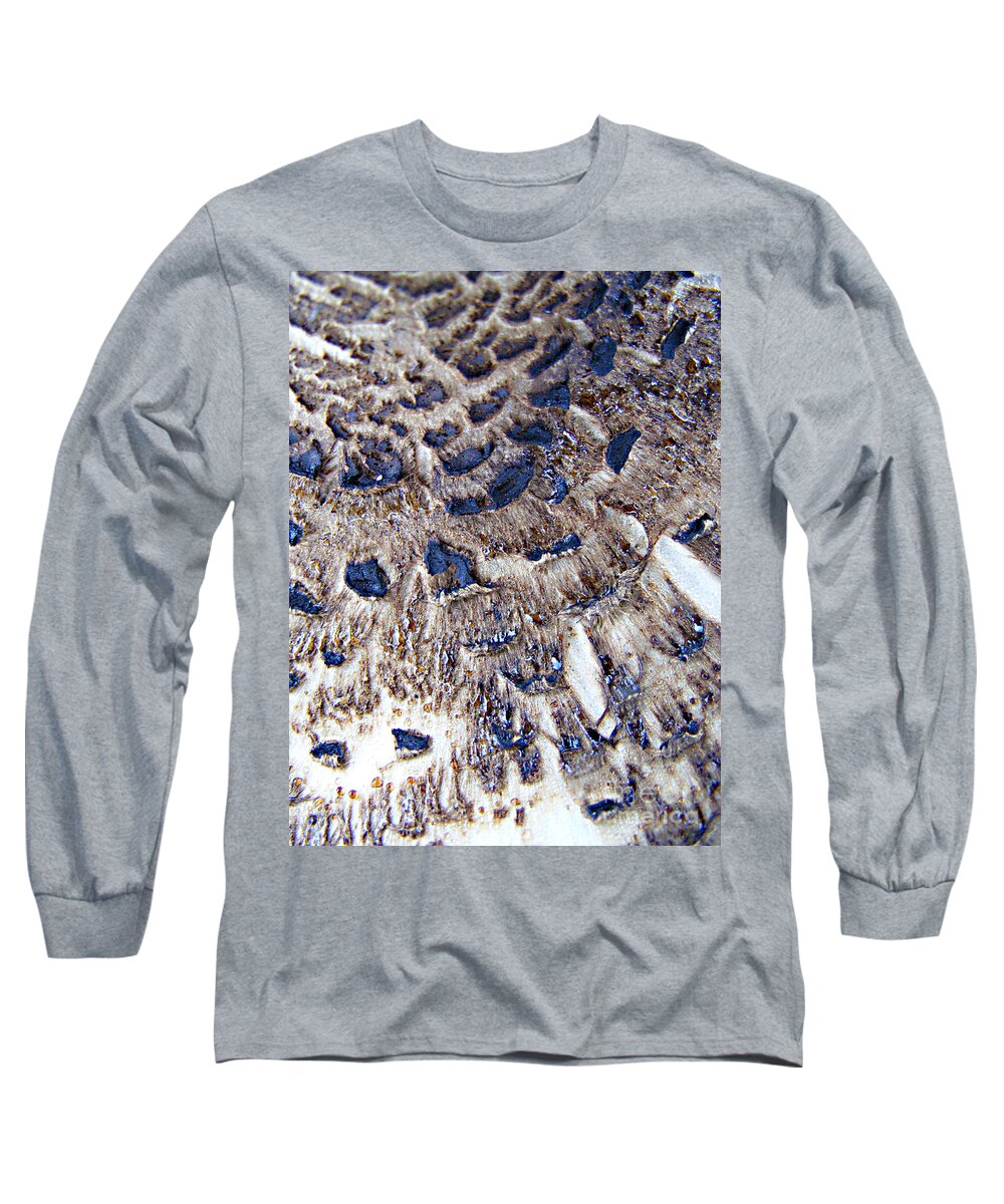 Abstract Long Sleeve T-Shirt featuring the photograph Abstract Accidental Sapphires by Linsey Williams
