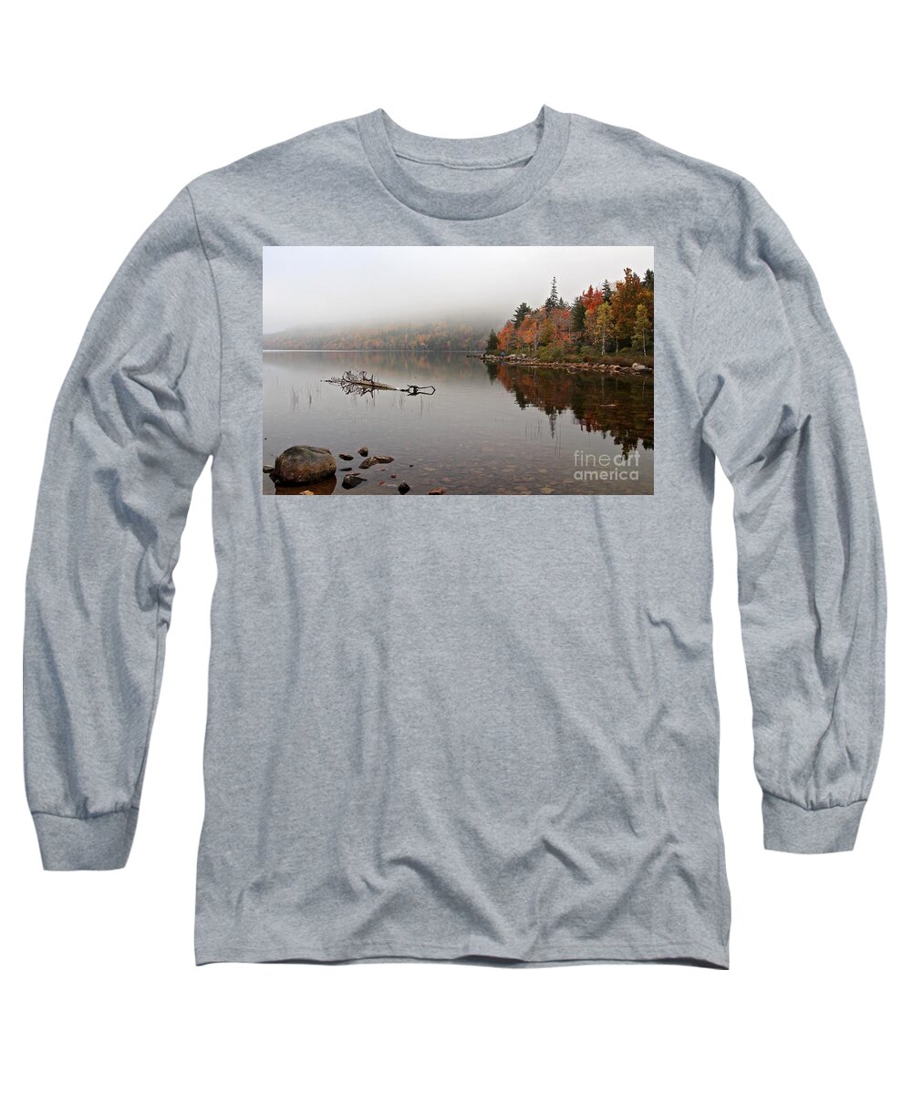 Acadia National Park Long Sleeve T-Shirt featuring the photograph Acadia in the Fog by Karin Pinkham