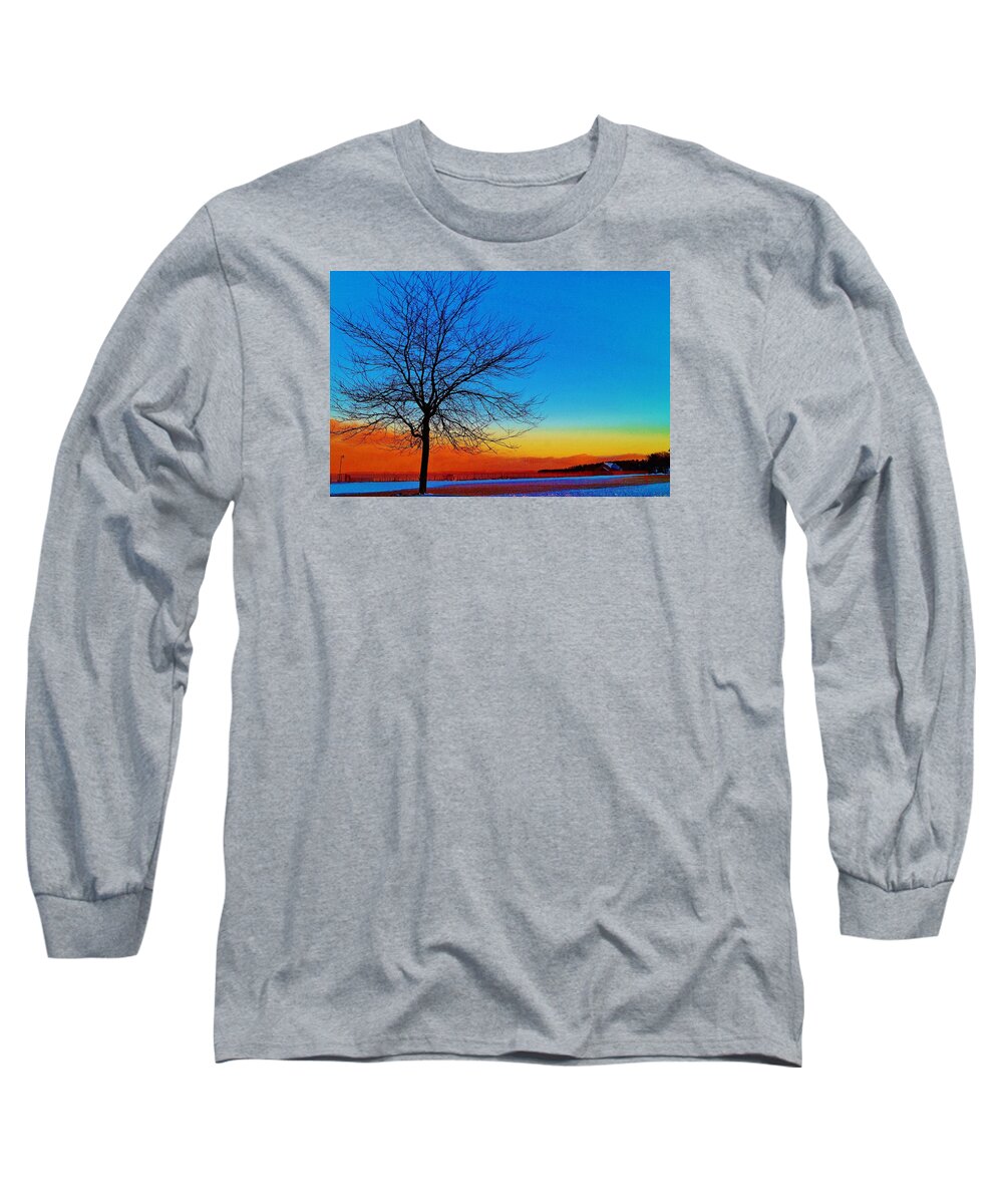 Winter Long Sleeve T-Shirt featuring the photograph Acme Westward Sunrise by Daniel Thompson