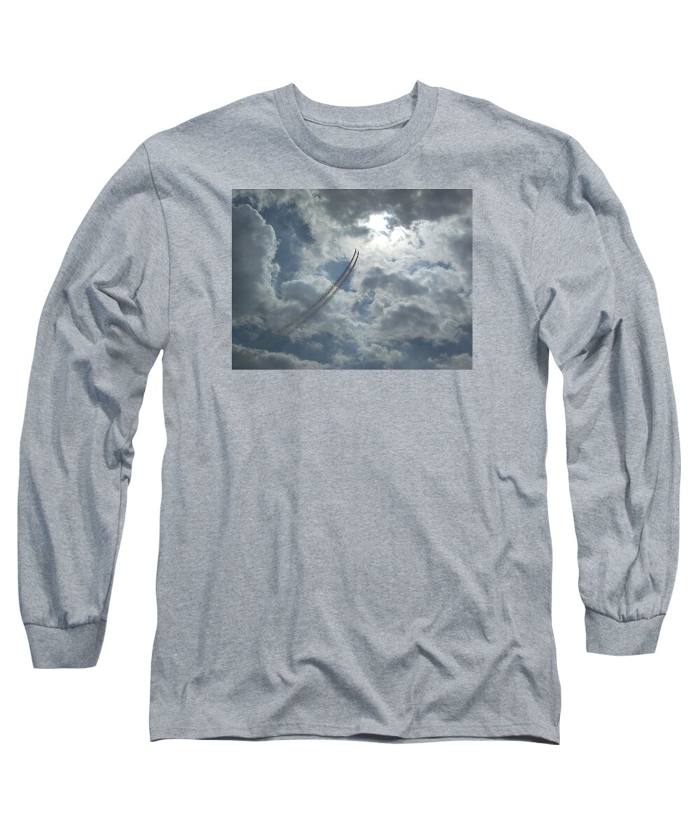  Liverpool Long Sleeve T-Shirt featuring the photograph Aerial Display 2 by Steve Kearns