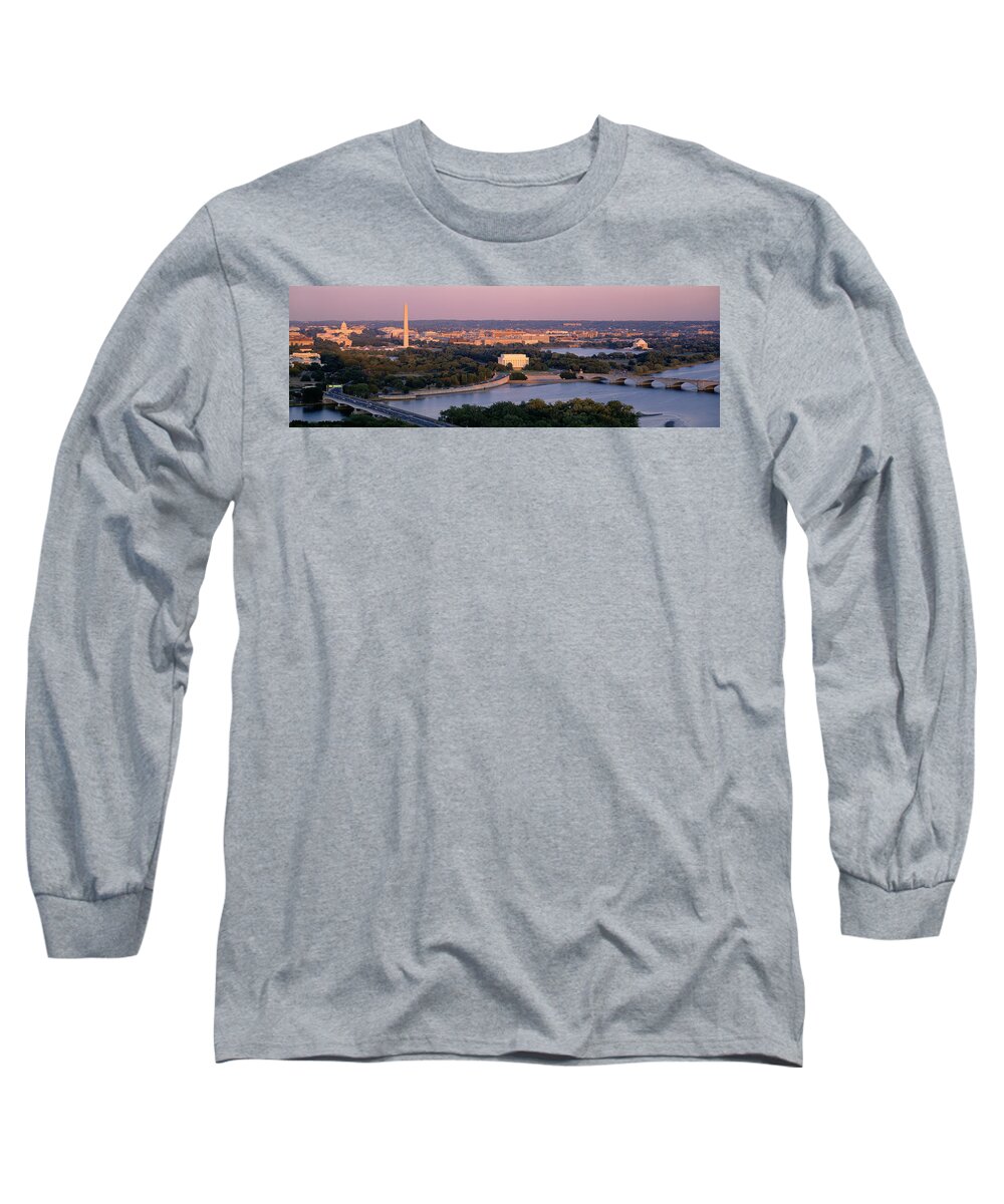Photography Long Sleeve T-Shirt featuring the photograph Aerial, Washington Dc, District Of by Panoramic Images