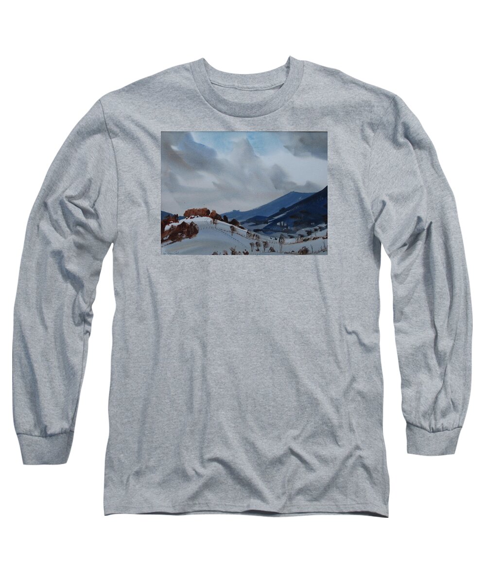 Berkshire Hills Paintings Long Sleeve T-Shirt featuring the painting Airyhill by Len Stomski