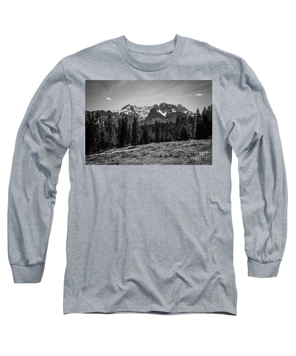 Alpspitze Long Sleeve T-Shirt featuring the photograph Alpspitze till Zugspitze II by Hannes Cmarits