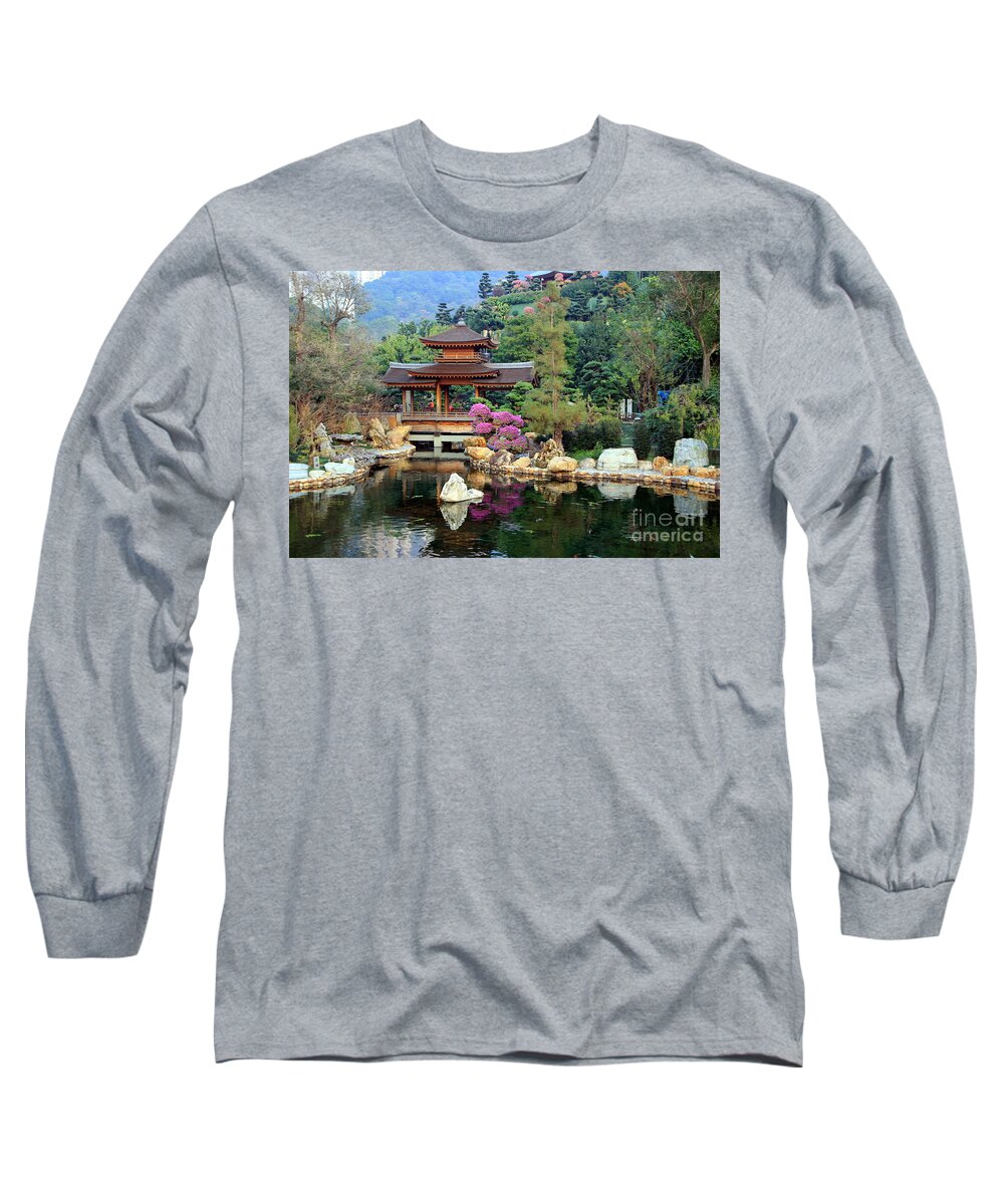 Forest Long Sleeve T-Shirt featuring the photograph Asian garden by Amanda Mohler