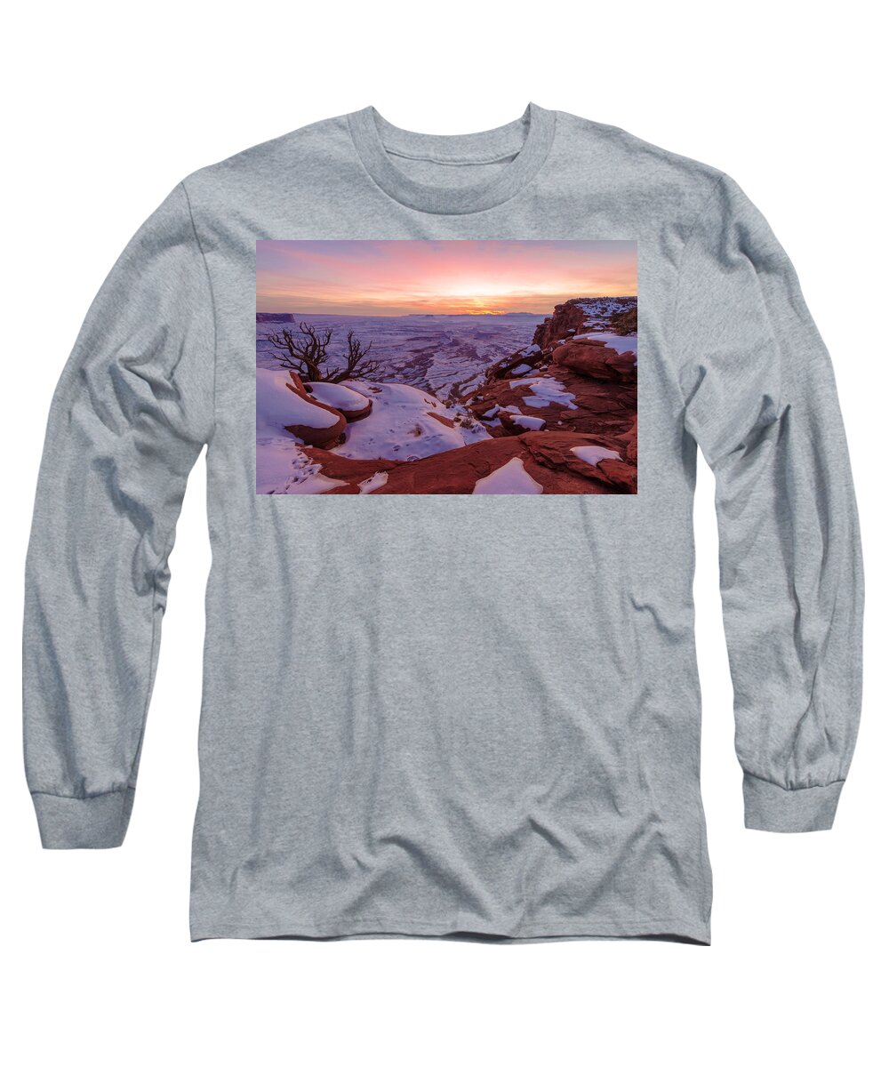Canyonlands Long Sleeve T-Shirt featuring the photograph Atop Green River by Chad Dutson