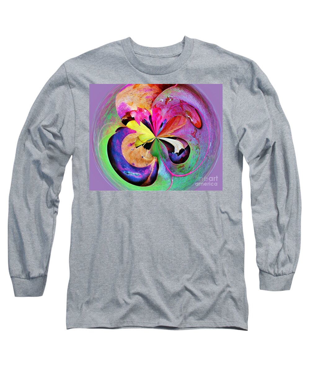 Fall Leaves Long Sleeve T-Shirt featuring the photograph Autumn Leaf Orbital by Judy Palkimas