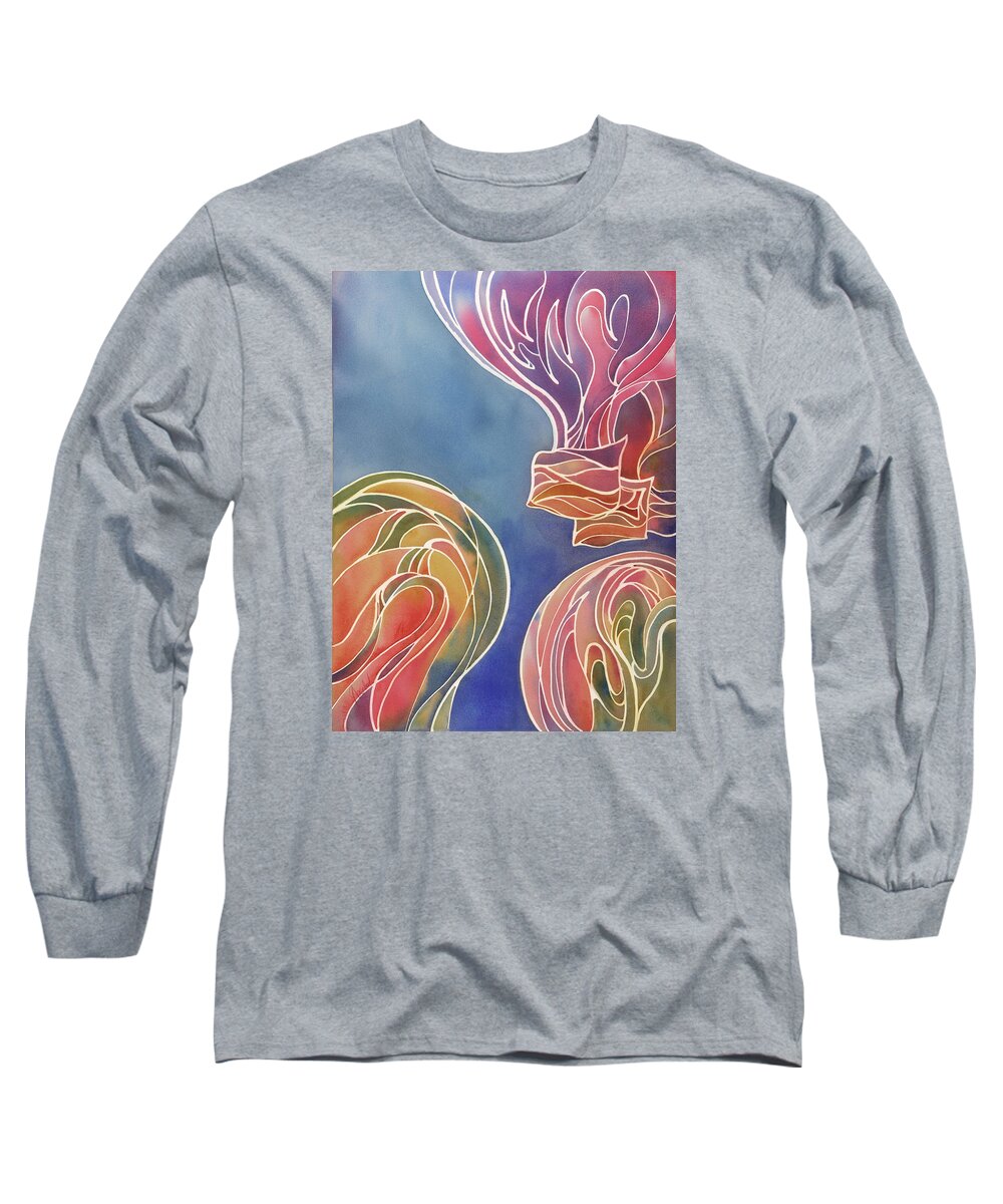 Watercolor Long Sleeve T-Shirt featuring the painting Balloons III by Johanna Axelrod