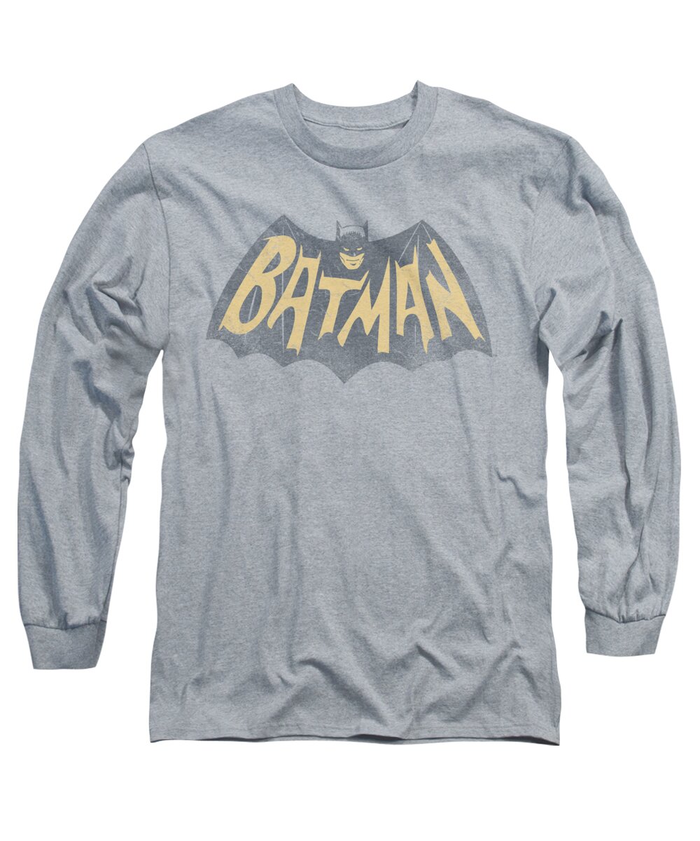 Batman Long Sleeve T-Shirt featuring the digital art Batman Classic Tv - Show Logo by Brand A