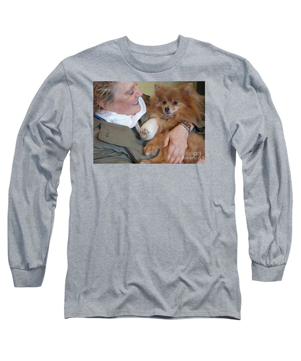Dog Long Sleeve T-Shirt featuring the photograph Be Better Soon by Ann Horn