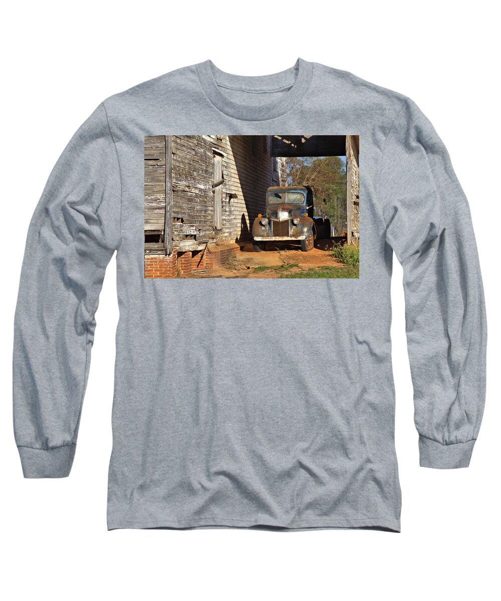 7969 Long Sleeve T-Shirt featuring the photograph Blue Farm Truck by Gordon Elwell