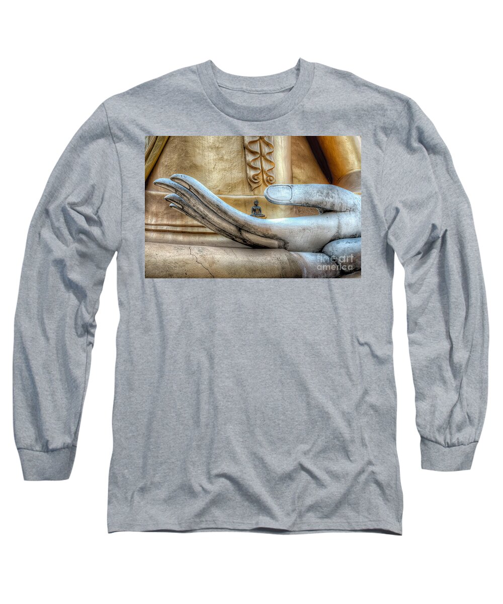 Buddha Long Sleeve T-Shirt featuring the photograph Buddha's Hand by Adrian Evans