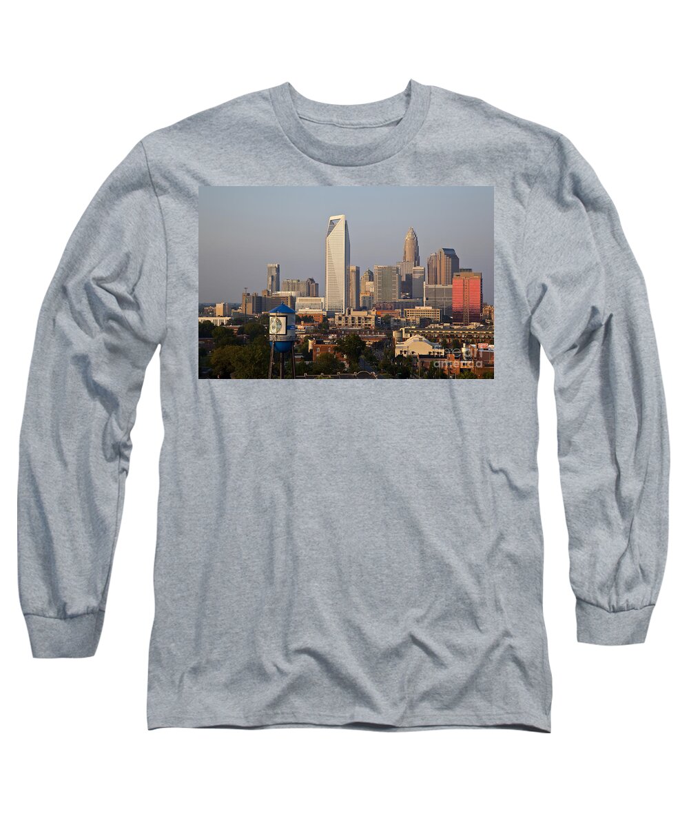 Skyline Long Sleeve T-Shirt featuring the photograph Charlotte in the Late Afternoon by Jill Lang
