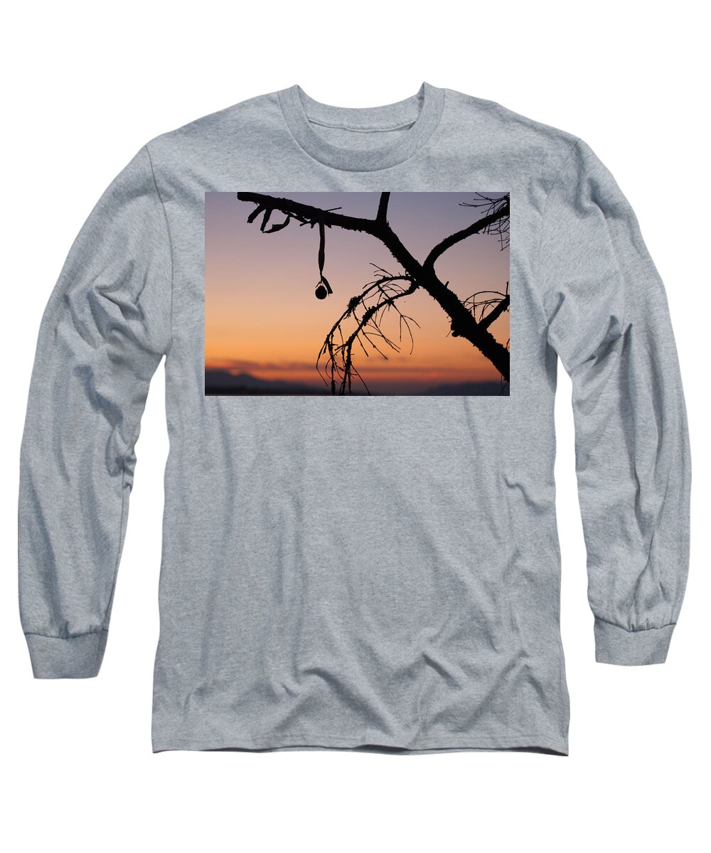 Christmas Long Sleeve T-Shirt featuring the photograph Christmas Branch by Kathy Paynter