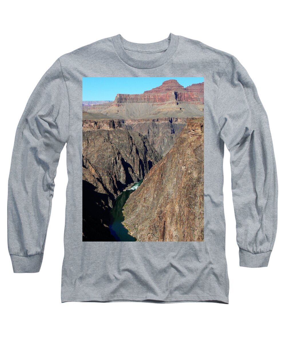 Grand Canyon Long Sleeve T-Shirt featuring the photograph Colorado River from Plateau Point by Scott Rackers