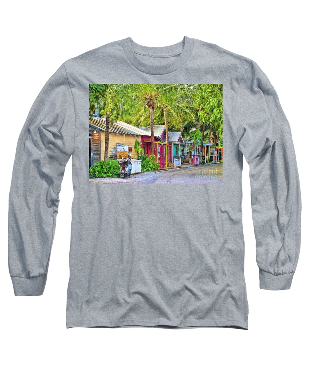 Colorful Long Sleeve T-Shirt featuring the photograph Lazy Way Lane by Peggy Hughes