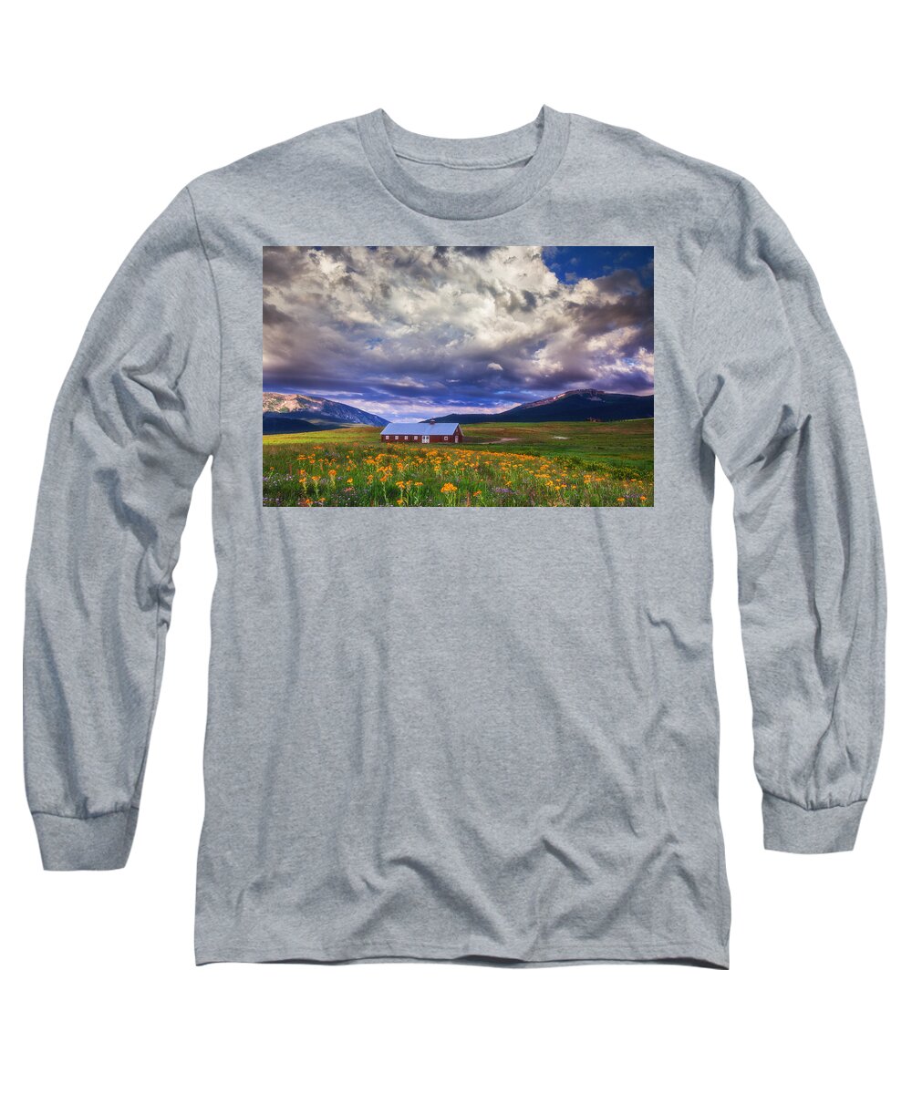 Crested Butte Long Sleeve T-Shirt featuring the photograph Crested Butte Morning Storm by Darren White